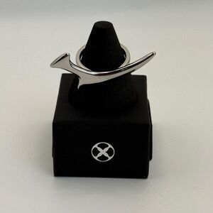 Vitaly Clash Ring VT1147R CLSH SS 9 Stainless Steel Silver Abstract